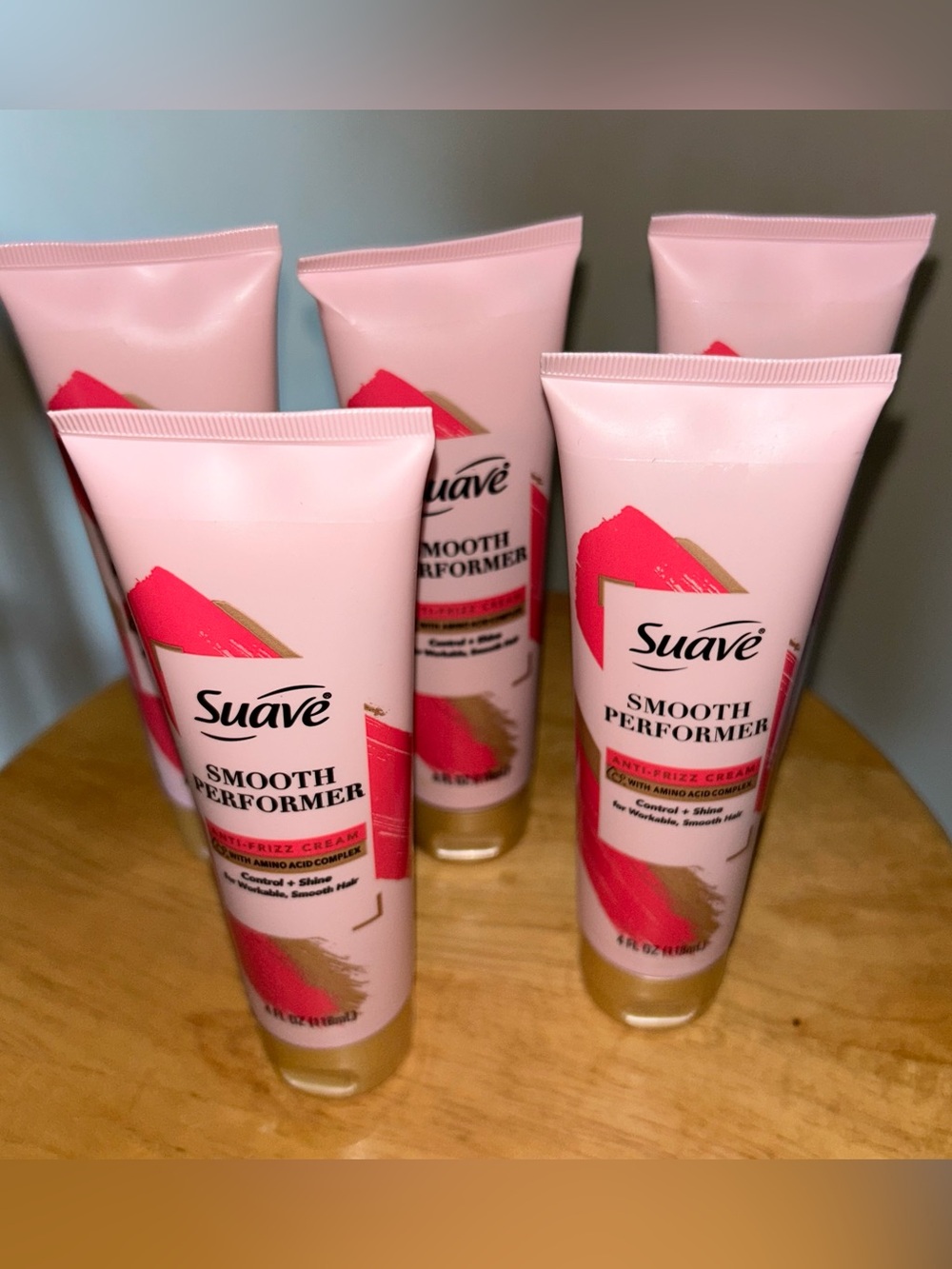 5 Suave Smooth Performer Anti-Frizz Styling Smoothing Cream Control Shine 4oz ea